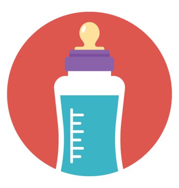 Düz simgesi tasarım bir besleme şişe