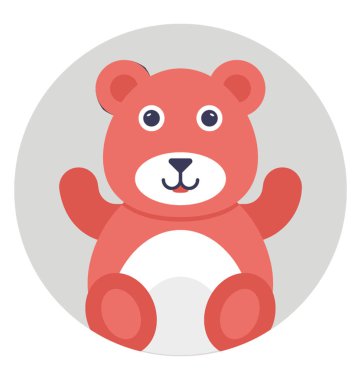 Bir şeyler oyuncak düz simgesi tasarım