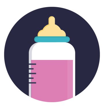 Düz simgesi tasarım bir besleme şişe