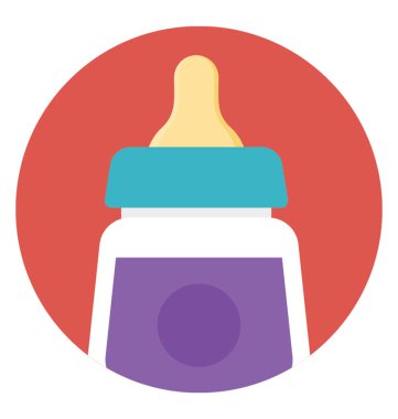 Düz simgesi tasarım bir besleme şişe