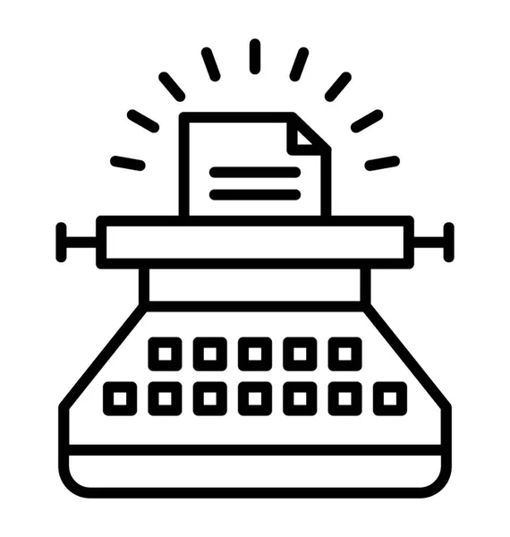 Artikelschreiben Content Development Line Icon — Stockvektor