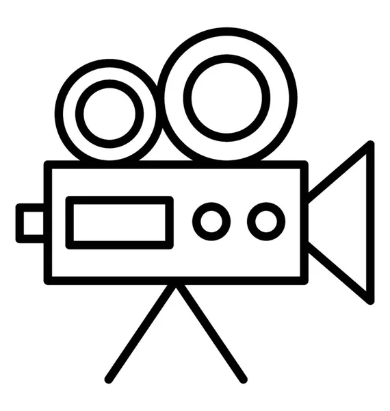Movie Maker Γραμμή Σχεδίασης Βίντεο Μάρκετινγκ Έννοια — Διανυσματικό Αρχείο