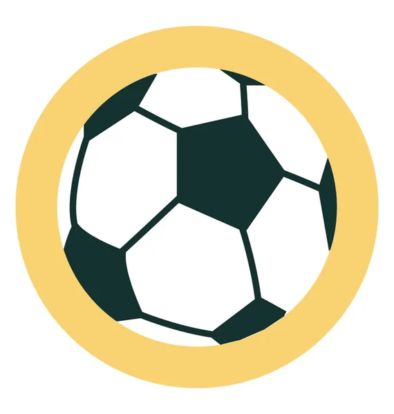 Fotboll Eller Fotboll Boll Platt Vektor Symbol — Stock vektor