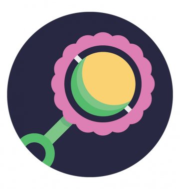 Çıngırak tasarımını düz simgesi