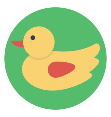 Düz simgesi tasarım lastik ördek.