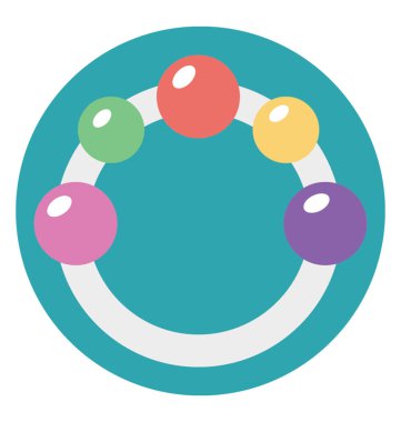 Çıngırak tasarımını düz simgesi