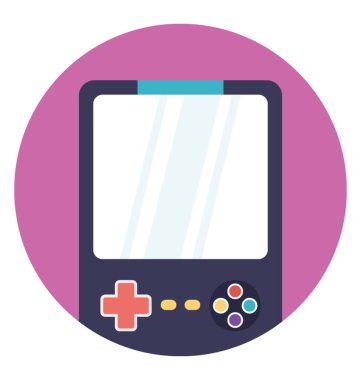Nintendo gameboy vektör simge düz tasarım 