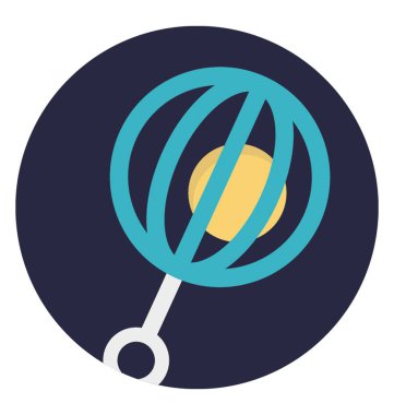 Çıngırak tasarımını düz simgesi