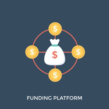 Vektör çizim crowdfunding, platform finansman