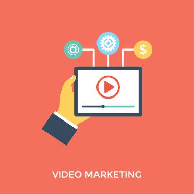 Video pazarlama illüstrasyon, viral video 
