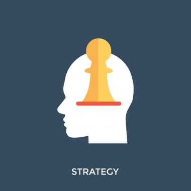 Düşünce süreci illüstrasyon vektör, stratejik planlama kavramı 