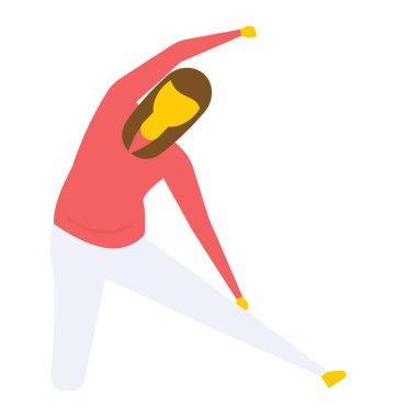 Güç yoga poz, düz vektör simgesi 