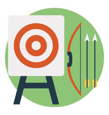 Düz simgesini hedef, okçuluk uygulama 