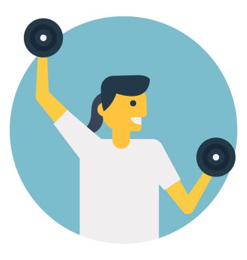 Düz simgesi halter kaldırma, halter 