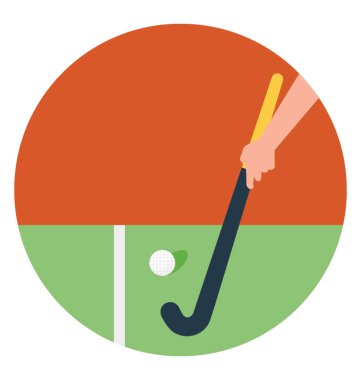 Düz simgesi hokey eğitim, hokey oynarken 