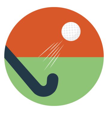 Hokey oynarken gol, gol düz simgesi 