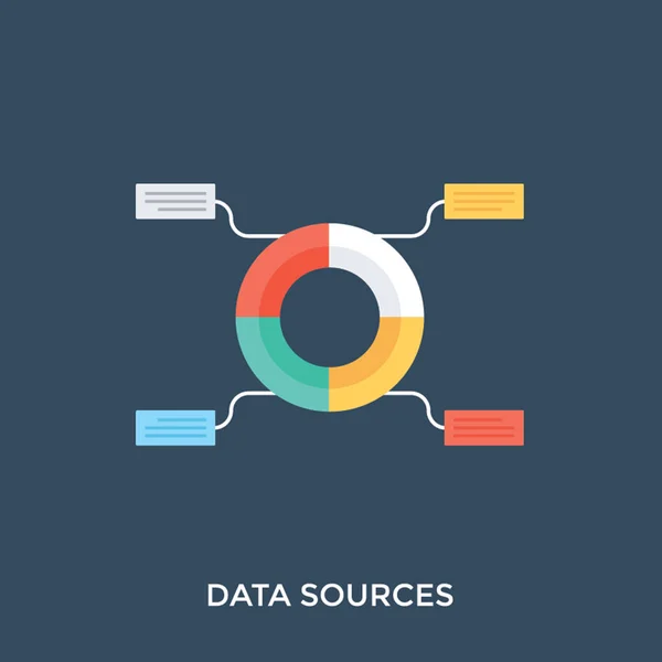 Fuente Datos Ilustración Modelo Datos — Vector de stock