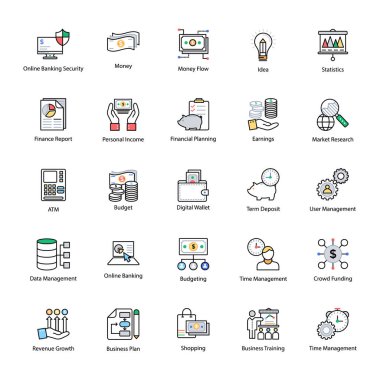 Renkli çizgi kutsal kişilerin resmi-in iş ve Finans