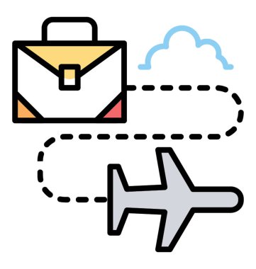 Satır simgesi iş seyahat, iş toplantısı 