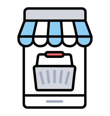 Satır simgesi dijital ticaret, dijital yardım hattı 