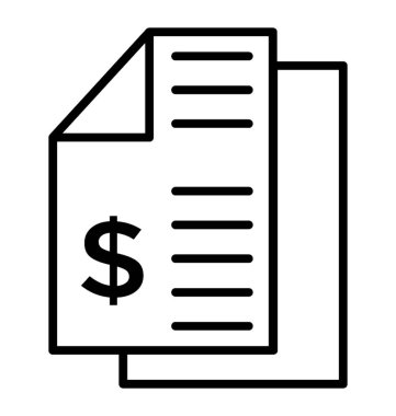 Simge fatura raporları satır, fatura Finans 