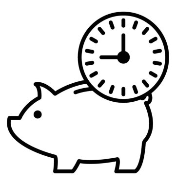 Satırı simgesi vadeli mevduat, taksit