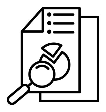 Satırı simgesi analytics, analitik rapor 