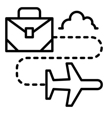 Satır simgesi iş seyahat, iş toplantısı 