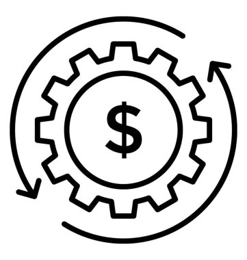 Satırı simgesi gelir motoru, gelir elde
