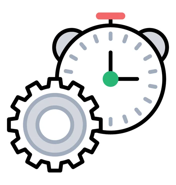 Icono Línea Gestión Tiempo Programación — Archivo Imágenes Vectoriales