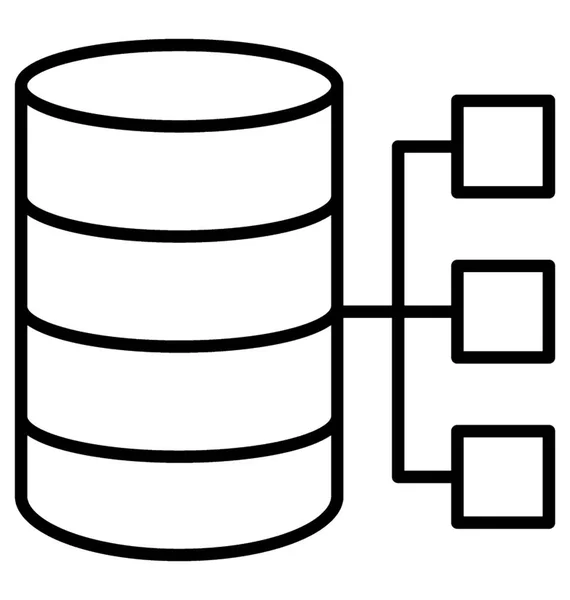 Lijn Pictogram Gegevensbeheer Financiering Van Beheer — Stockvector