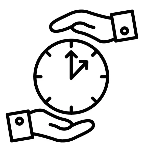 Line Icon Time Time Management — Stock Vector