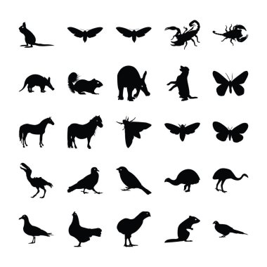 Hayvanlar Siluet Vektörü Ayarları
