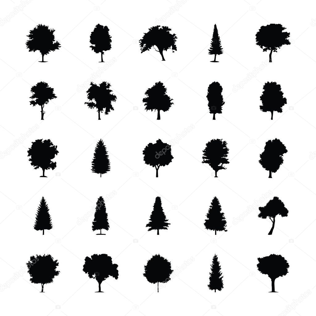 Trees Vector Design Silhouette 