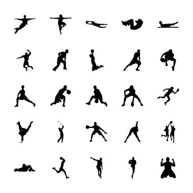 Spor Silüetleri Paketi Simgeleri 