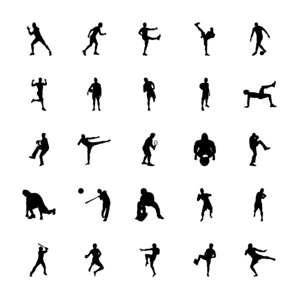 Olympic Games Silhouettes Icons Set