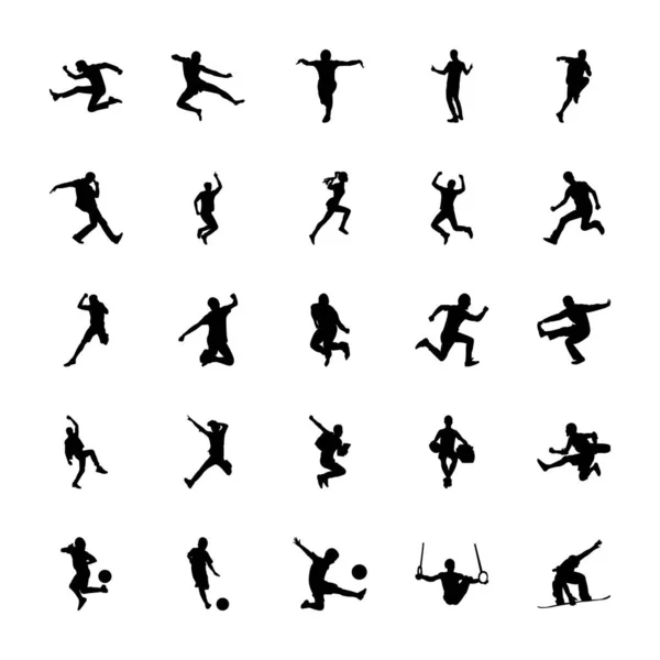 Jeux Olympiques Silhouettes Vecteurs Set — Image vectorielle
