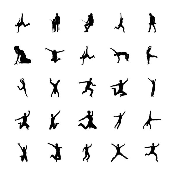 Set of Outdoor Sports Silhouettes Vectors 