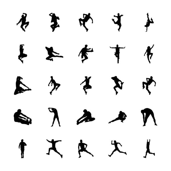 Aerobics Silhouettes Vectors Pack