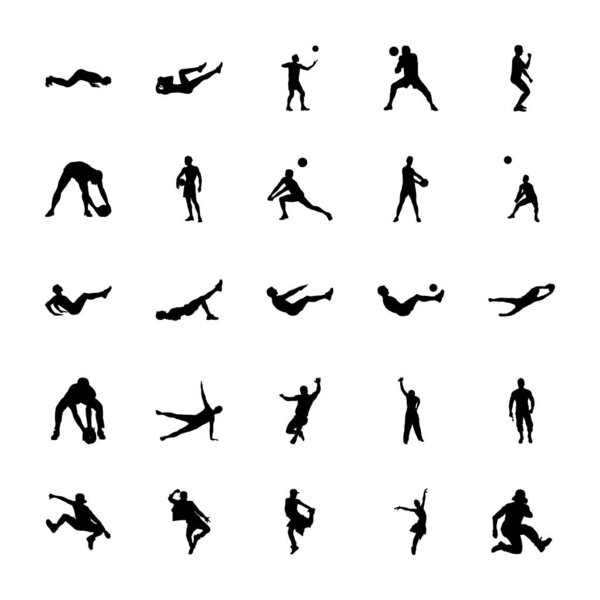 Body Exercise Silhouettes Vectors Pack 
