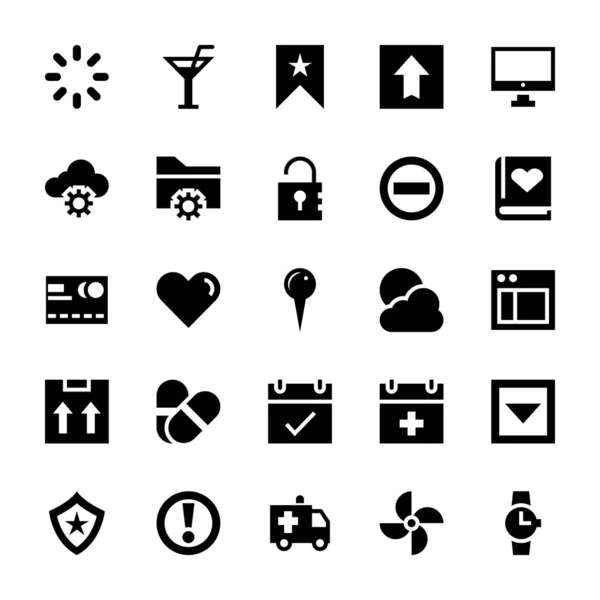 アイコンのユーザーインターフェイスセット — ストックベクタ