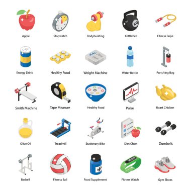 Spor Paketi Simgesi Simgeleri 