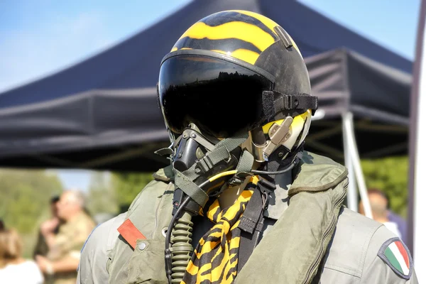 Aviation pilote militaire casque aéronautique — Photo