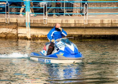 Kayak jet deniz taşıtları mavi kış