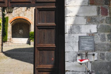 Monselice castle gate , Padova Veneto Euganean Hills Italy clipart