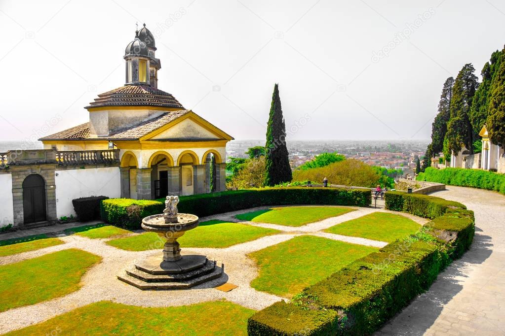 Villa Duodo in Monselice Padova on top of Colle della Rocca  hill euganean hills area