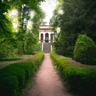 Villa pisani İtalyan Bahçe kahve evi uçuş adımları hedge simmetry kare biçimi