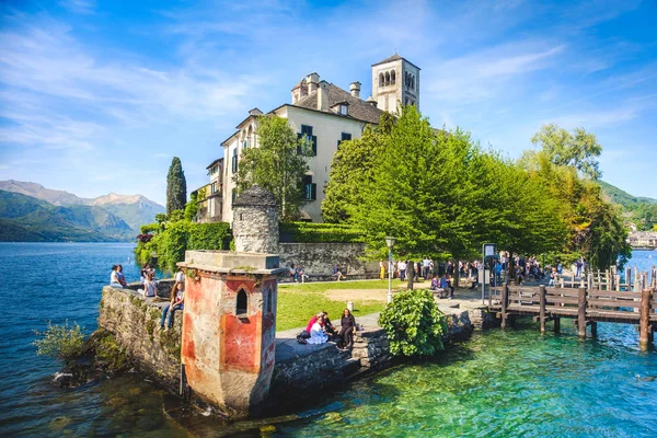 Piemonte - Orta Lake - Orta San Giulio ön - Novara - Italien — Stockfoto