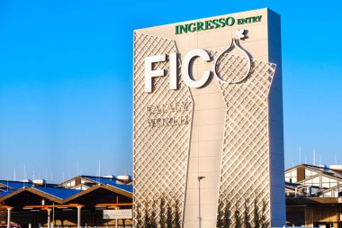 Bologna, İtalya, 19 Kasım 2017 Fico Eataly dünyasının giriş