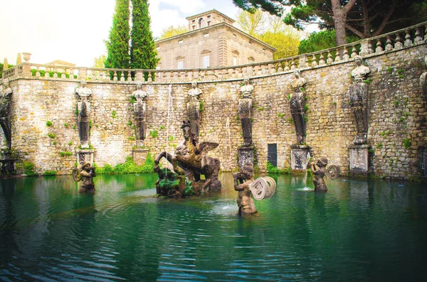 Pegasus fontána Villa Lante v Bagnaia, Viterbo - Itálie — Stock fotografie